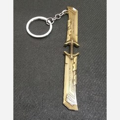 جاکلیدی فلزی (جاسوئیچی) فلزی شمشیر دولبه Thanos’ Double-Edged Sword طلایی
