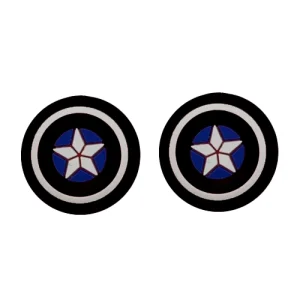 روکش آنالوگ دسته برجسته طرح Captain America Shield (دوتایی - جفتی) Black Color